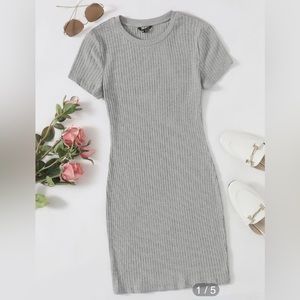 Solid Rib-Knit Bodycon Dress